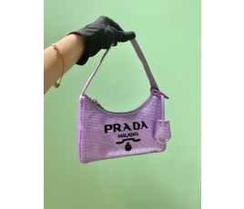 프라다 PRADA 리에디션 테수토 나일론 미니 호보 백